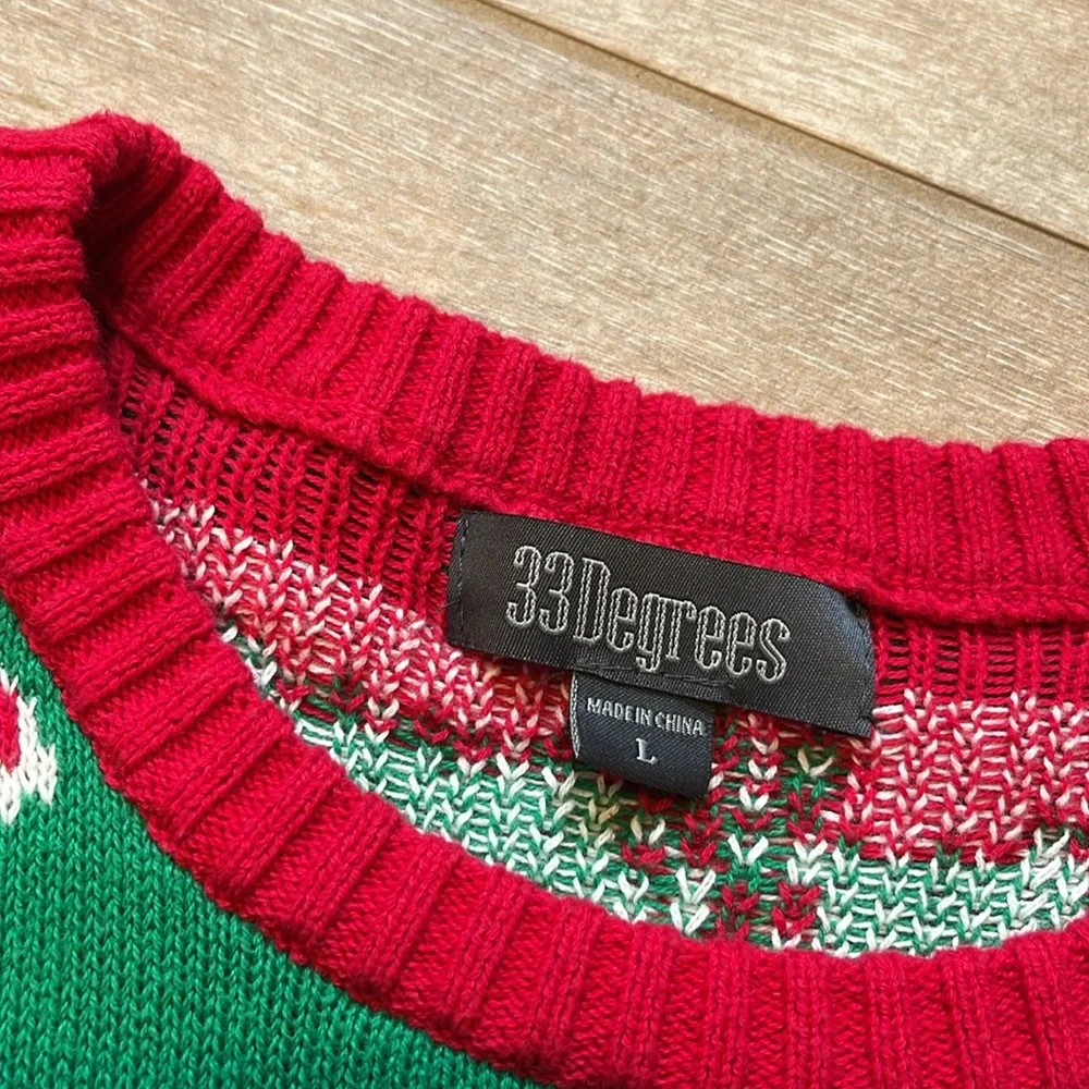 33 Degrees Ugly Christmas Sweater LARGE